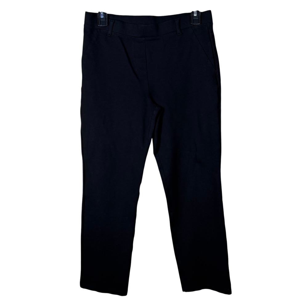 Quince Ponte Pants Women's M Petite. Lack Stretch Pull On Straight Leg Cropped